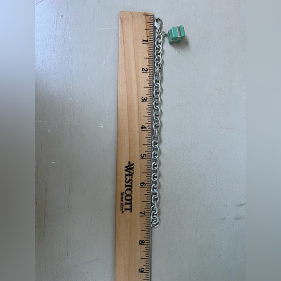 🔴Authentic TIFFANY & CO Blue Enamel Present Box Charm SS Link Bracelet🔴 - Picture 6 of 6